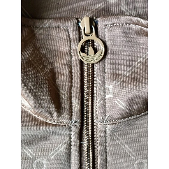 Adidas Originals  Retro Luxury Track Jacket Women's 1X Brown Pink Monogram Print - Picture 3 of 7